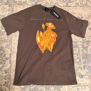 Aelfric Eden Brown Tee with Fiery Graphic